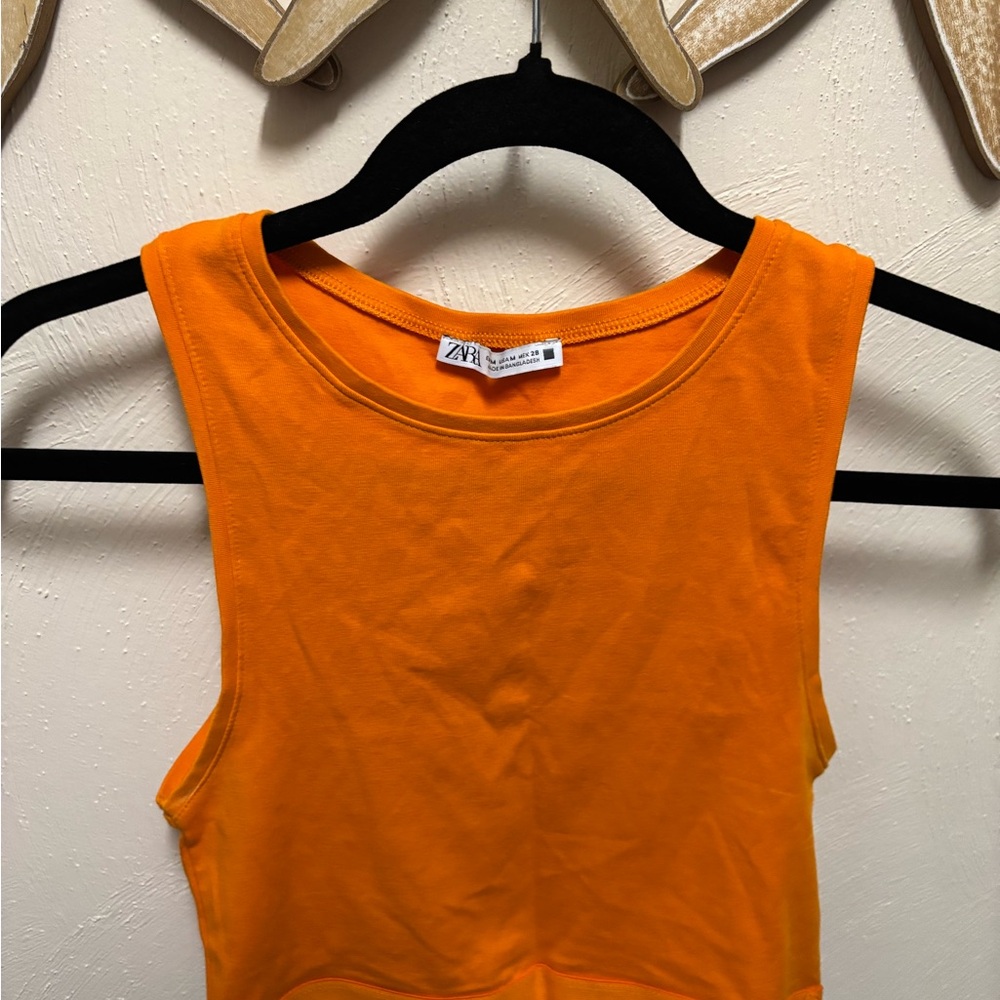 Zara Vibrant Orange Women's Tank Top